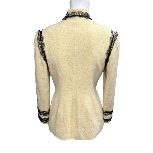 Zang Toi Dress & Jacket XS/S 100% Cashmere Lace Trim Extra Small - Small - Picture 5 of 11